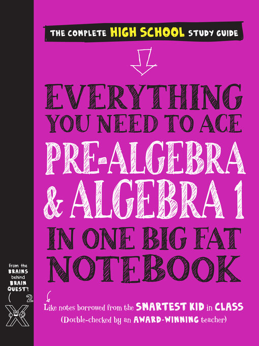 Couverture de Everything You Need to Ace Pre-Algebra and Algebra I in One Big Fat Notebook